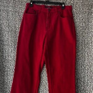BILL BLASS Red Perfect Fit Jeans